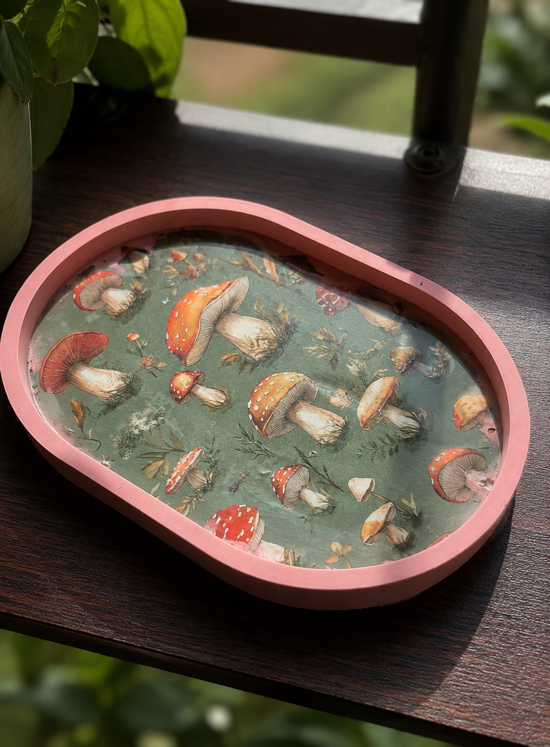 Handmade Decorative Tray – Mushroom Collection