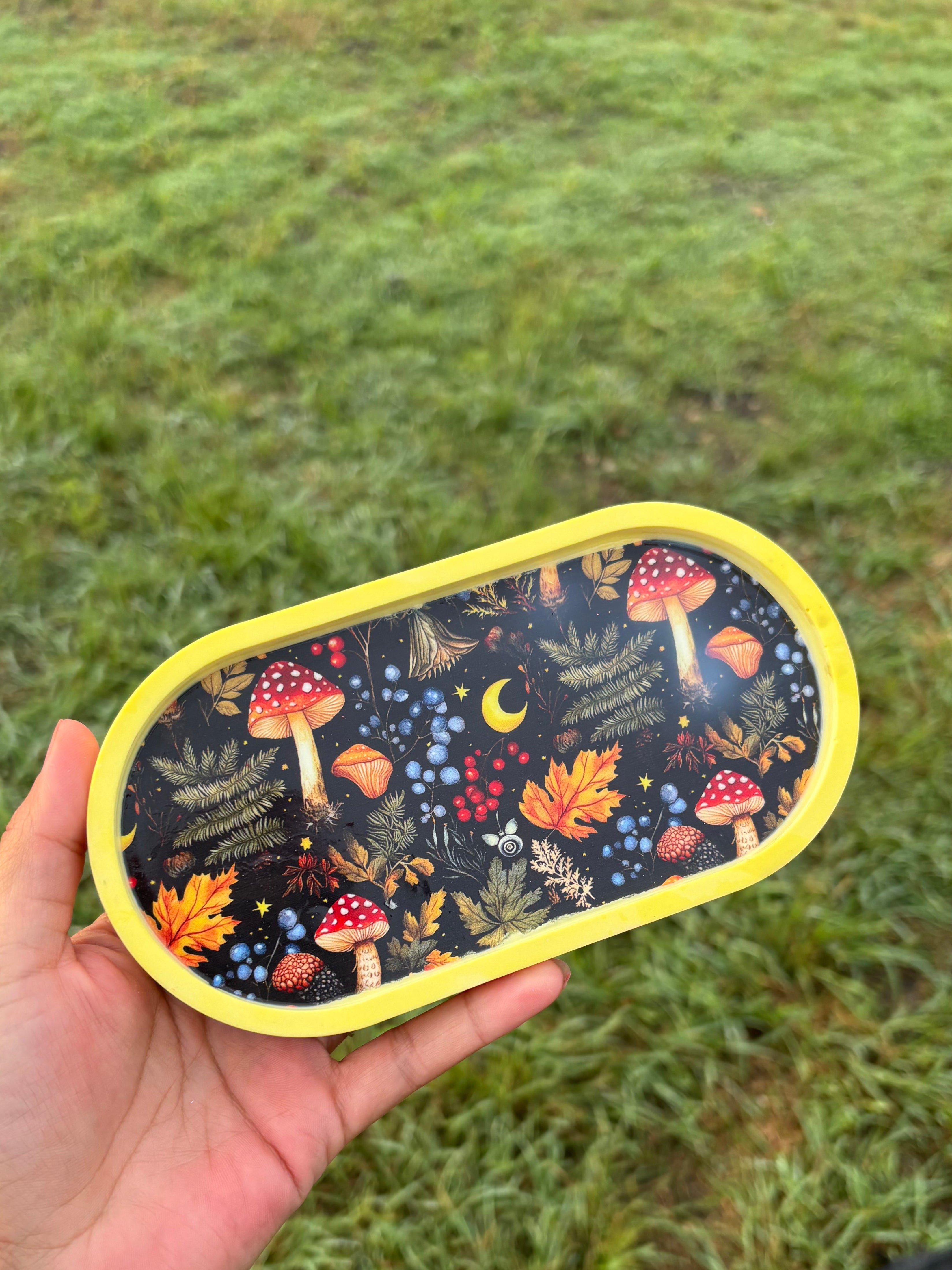 Enchanted Forest Oval Trinket Tray